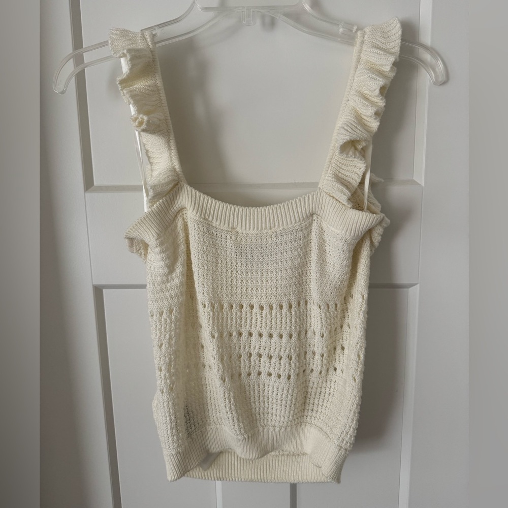 7 for all mankind crochet crop tank - Picture 4 of 6